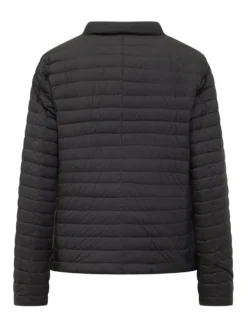 Short Quilted Puffer Jacket with Buttons