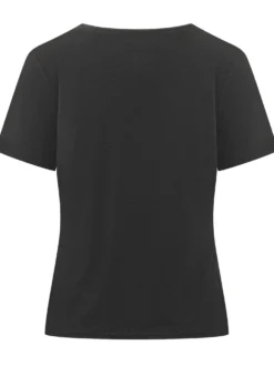 Short Sleeve Crew Neck Sweater with Braided Detail