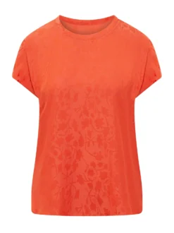 Short Sleeve Floral Pattern Blouse