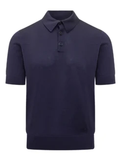Short-Sleeve Knit Polo Shirt