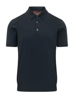 Short Sleeve Knit Polo with Buttons