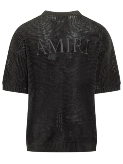 Short Sleeve Mesh Knit Top