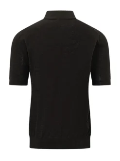 Short Sleeve Perforated Polo Shirt