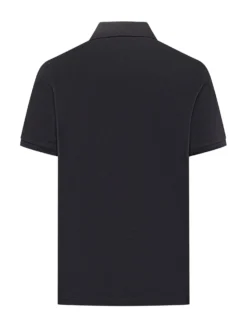 Short Sleeve Polo Shirt with Contrast Shoulder Detail