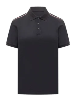 Short Sleeve Polo Shirt with Contrast Shoulder Detail