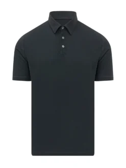 Short Sleeve Polo Shirt with Collar and Buttons