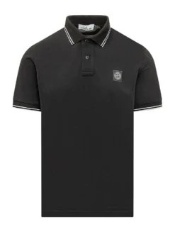 Short Sleeve Polo Shirt with Contrast Details