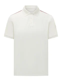 Short Sleeve Polo Shirt with Contrast Shoulder Detail