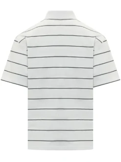 Short Sleeve Polo Shirt with Thin Stripes