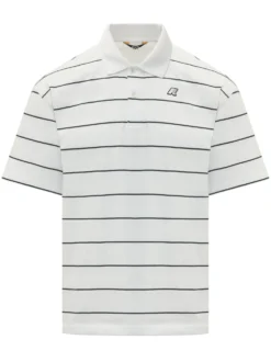 Short Sleeve Polo Shirt with Thin Stripes