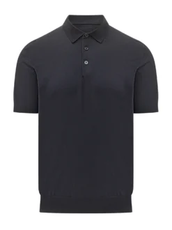 Short-Sleeve Polo Sweater