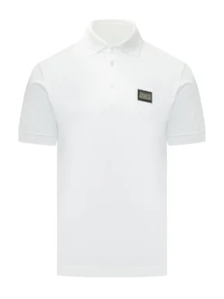 Short Sleeve Polo with Buttons and Logo
