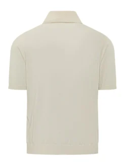 Short Sleeve Polo with Collar and Three Button Closure