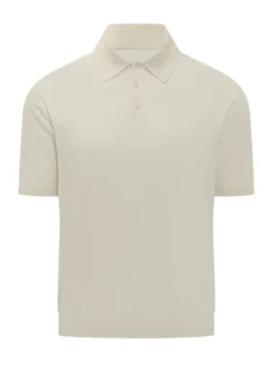 Short Sleeve Polo with Collar and Three Button Closure