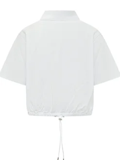 Short Sleeve Polo with Drawstring Hem