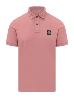 Short Sleeve Polo with Logo Patch