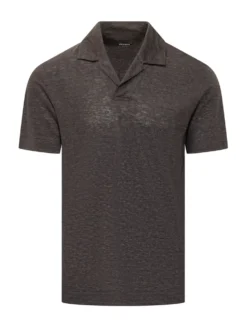 Short Sleeve Polo with Open Collar