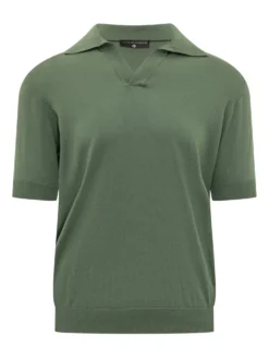 Short Sleeve Polo with Open Collar