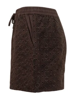 Shorts with Broderie Pattern