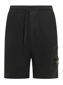 Shorts with Drawstring and Patch Pocket