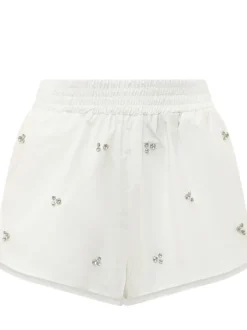 Shorts with Elasticated Waist and Appliques