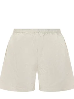 Shorts with Elastic Waist and Button