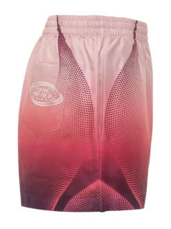 Shorts with Elastic Waist and Gradient Print