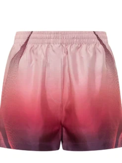 Shorts with Elastic Waist and Gradient Print
