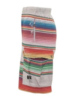 Shorts with Side Pockets and Striped Pattern