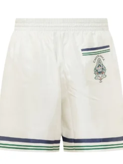 Shorts with Striped Hem