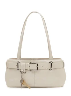 Shoulder Bag in Leather with Decorative Belt