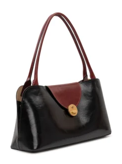 Shoulder Bag Leather with Zip