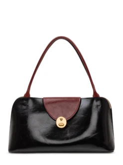 Shoulder Bag Leather with Zip