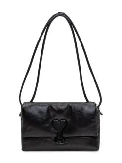 Shoulder Bag with Flap and Heart Logo