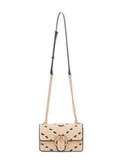 Shoulder Bag with Flap and Logo