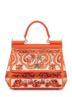 Sicily Top Handle Small Bag with Ornamental Embroidery