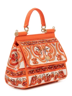 Sicily Top Handle Small Bag with Ornamental Embroidery