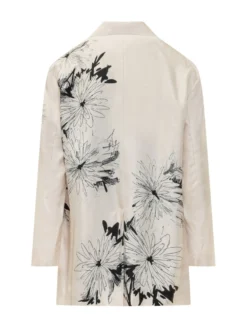 Single Breasted Floral Print Blazer