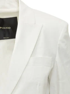 Single-Breasted Linen Blazer