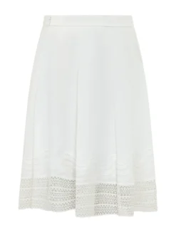 Skirt with Embroidered Hem