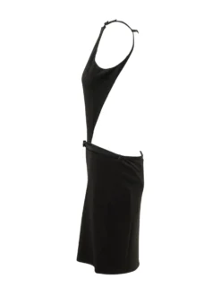 Sleeveless Dress with Cut Out and Belt