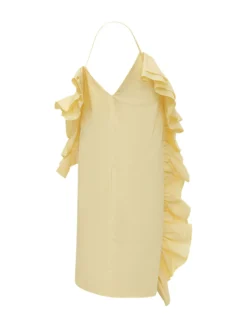 Sleeveless Dress with Floral Embellishments
