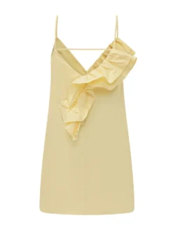 Sleeveless Dress with Floral Embellishments
