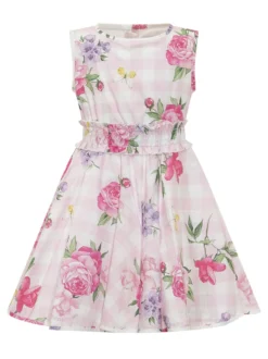 Sleeveless Dress with Floral Print