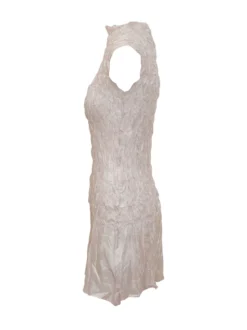 Sleeveless Dress with High Neck