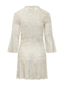 Sleeveless Dress with High Neck