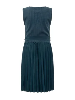 Sleeveless Dress with Pleated Skirt
