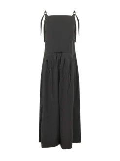 Sleeveless Jumpsuit with Straps and Wide Leg