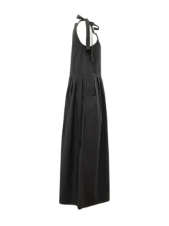 Sleeveless Jumpsuit with Straps and Wide Leg