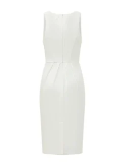 Sleeveless Midi Dress with Pleats